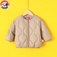 史努比(SNOOPY)童装儿童脱卸羽绒服女中小童宝宝加厚素色洋气时尚保暖羽绒服AJ018
