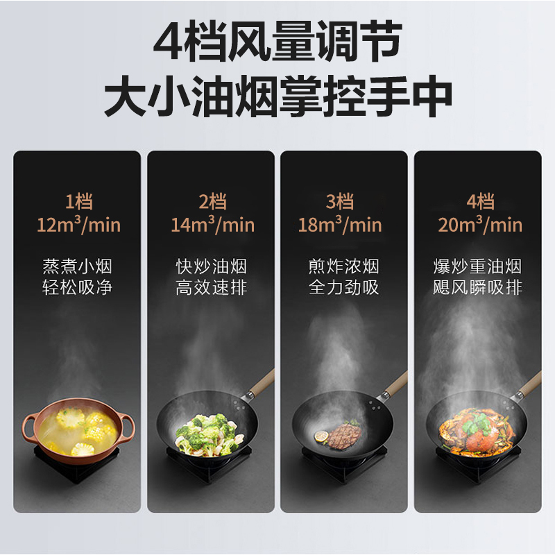 华帝(vatti)20立方大吸力欧式油烟机E667B+天然气灶B8203B