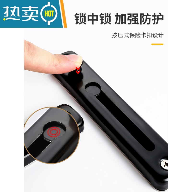 显彩防盗链门链家用门栓门锁扣酒店防盗门安全链窗户链锁免打孔防盗扣 [打孔款]拉丝银色[圆头加厚款 2套装]房门安全扣高清大图