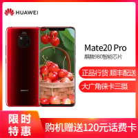 华为(HUAWEI) Mate20 Pro (UD) 屏内指纹版 全网通 8GB+128GB 馥蕾红 移动联通电信4G手机 麒麟980 华为mate20pro