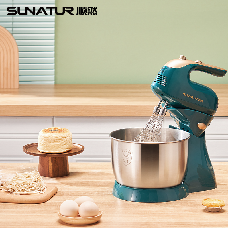 顺然(SUNATUR)304不锈钢打蛋器和面机电动台式手持两用 SRZ-1057高清大图
