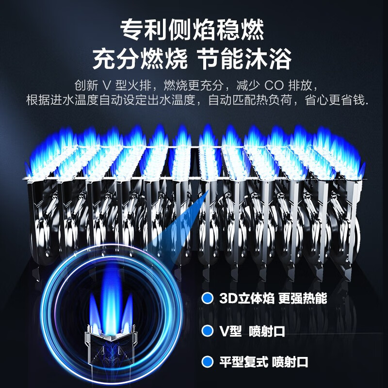 [美的智能家电]13升家用燃气热水器 水气双调 JSQ25-HWA(天然气)精准控温 变频恒温 节能省气 低水压启动