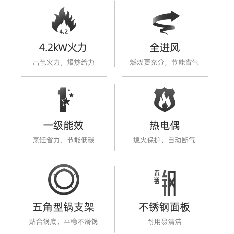 优盟(UM)UZ249燃气灶天然气灶具煤气灶双灶台式4.2KW大火力煤气炉灶台不锈钢-天然气