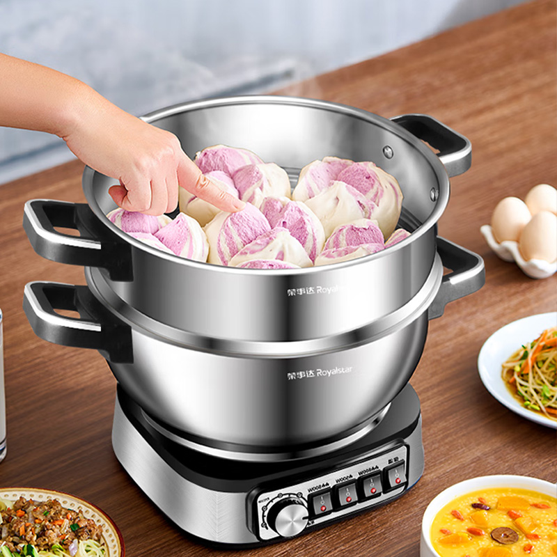 荣事达电炒锅5L大容量随心烹饪家用电煮锅单笼RDG-BY32G高清大图