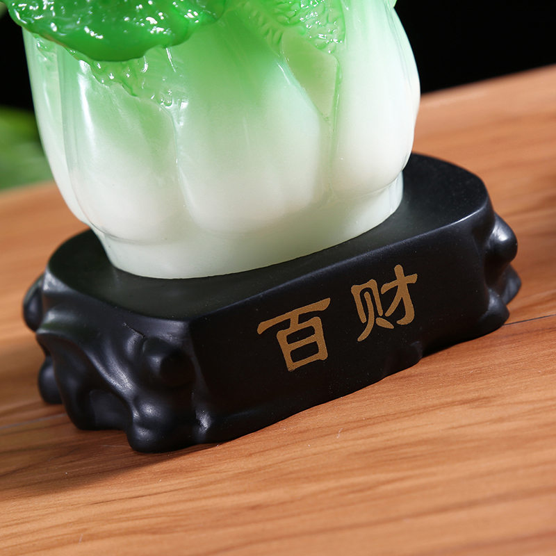 家柏饰(CORATED)玉白菜笔筒摆件 酒柜客厅办公室创意家居装饰品高清大图
