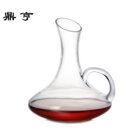 鼎亨新疆包邮哥 简约红酒杯套装带把斜口醒酒器无铅玻璃高脚葡萄