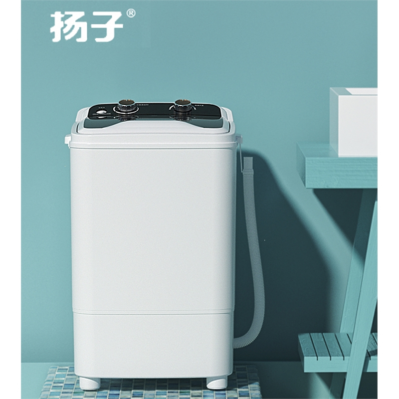扬子大容量单筒单桶家用半全自动小型宿舍婴儿儿童宝宝迷你洗衣机_扬子7.5kg黑色升级款