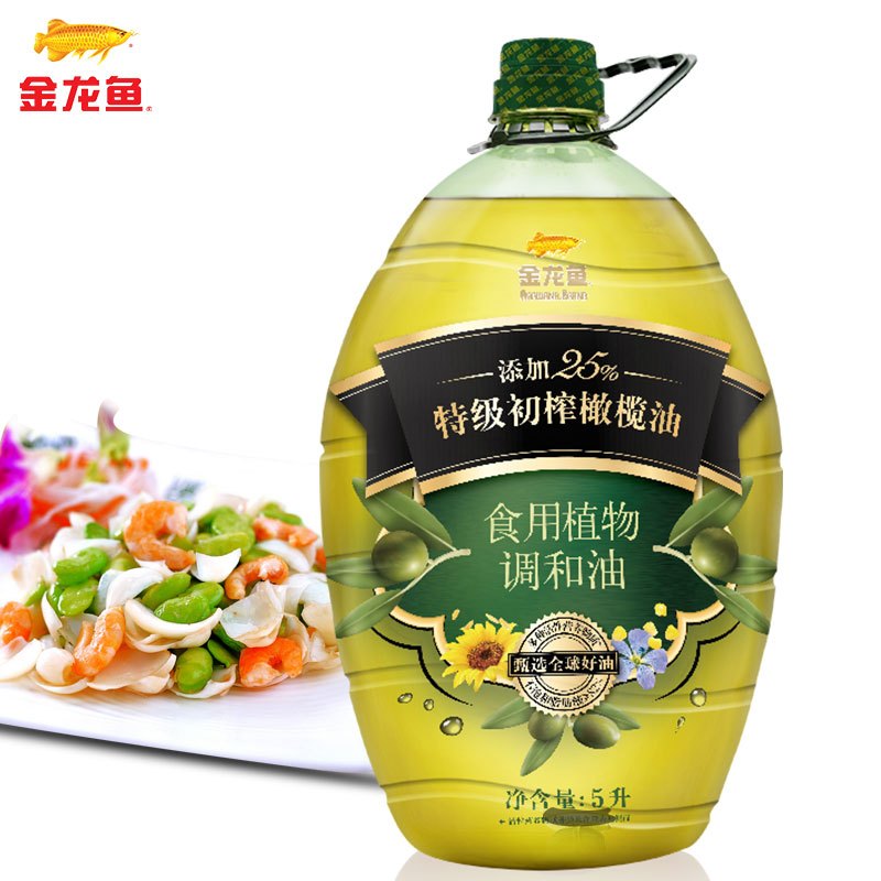 金龙鱼橄榄原香食用调和油添加25%橄榄 5L