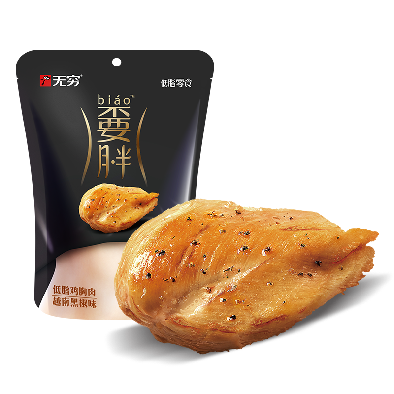 无穷 低脂鸡胸肉60g*3包(越南黑椒味)