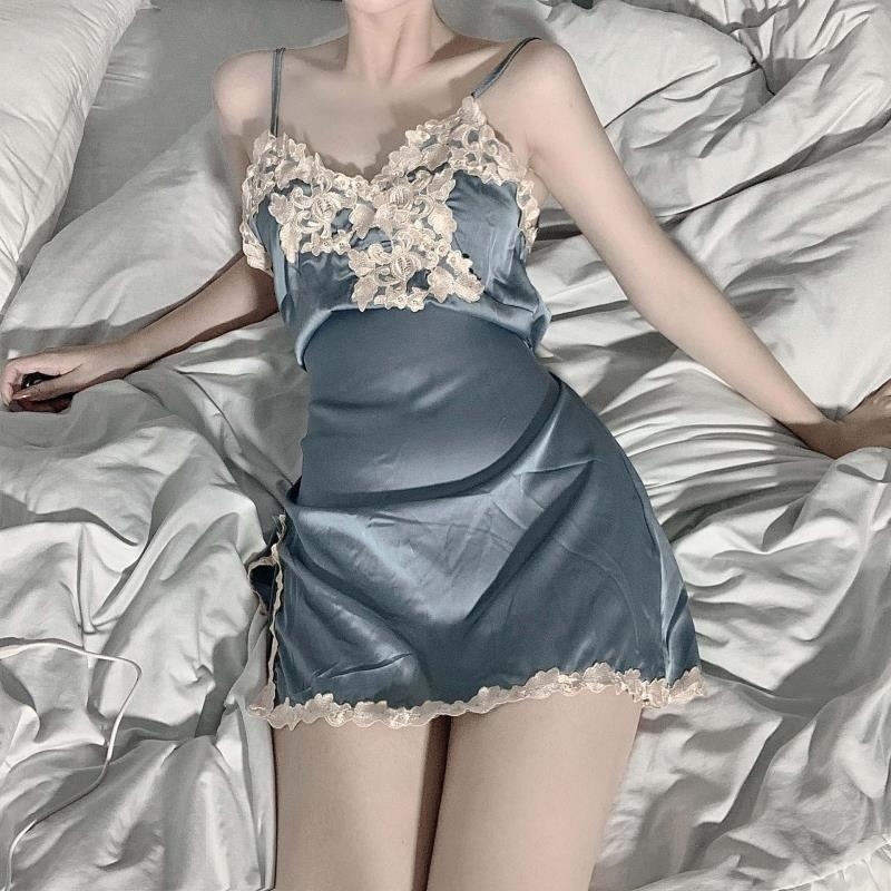 长夜漫漫情趣内衣女 性感透明家居内衣吊带情趣睡衣睡裙套装1014高清大图