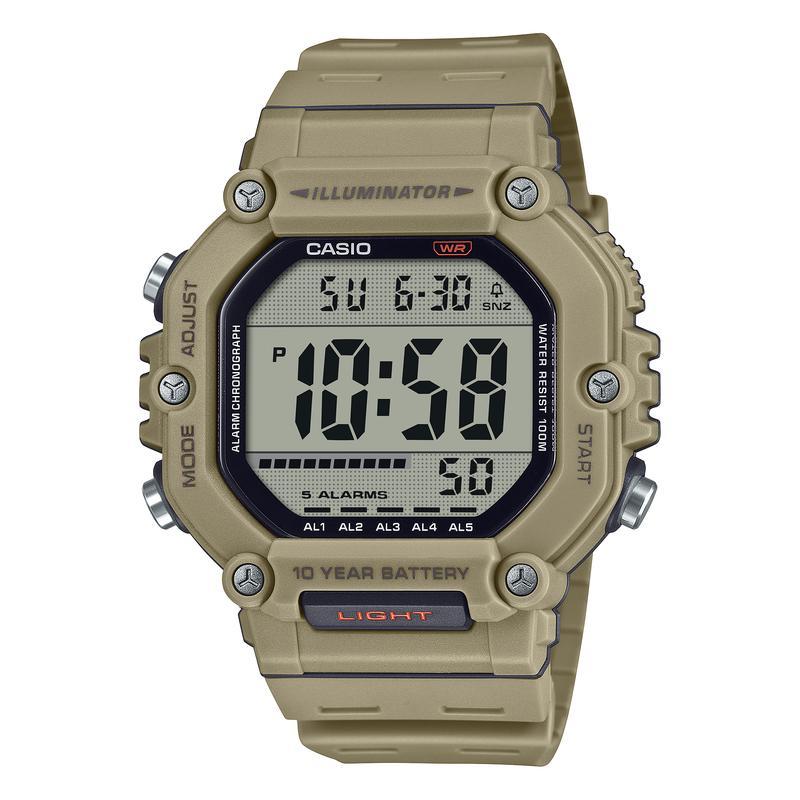 CASIO 男士大表盘多功能表 年电池防水运动时尚手表