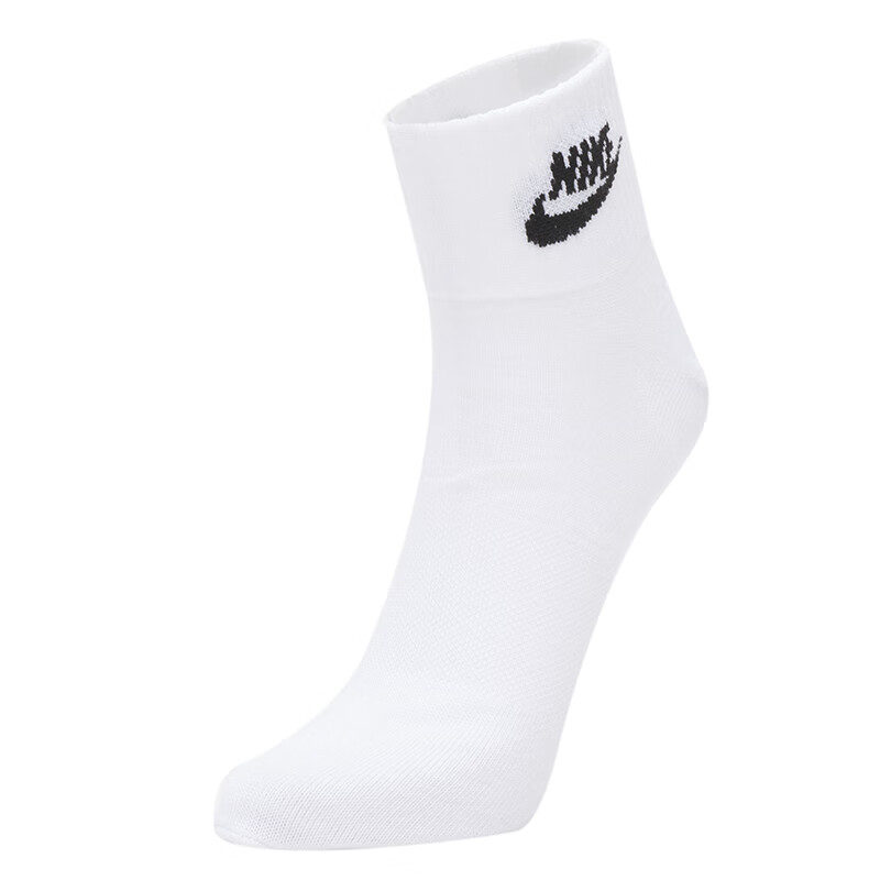 耐克(NIKE)袜子男袜女袜 新款时尚多彩休闲袜跑步健身透气休闲篮球袜 DX5074-101 L-4245 白色