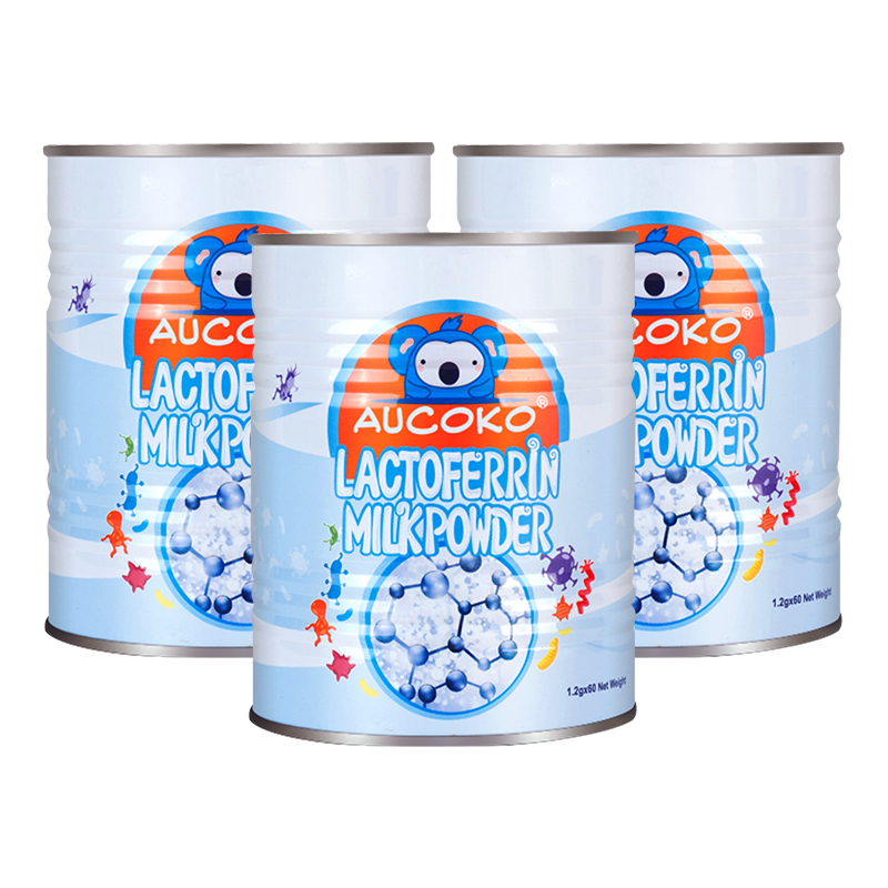 澳洲进口AUCOKO尤可可婴幼儿童乳铁蛋白粉蓝罐含嗜酸杆菌益生菌版72g/罐装 健康抵御力乳清蛋白粉高清大图