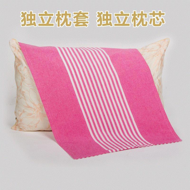 单只绿豆皮枕头绿豆壳枕芯纯棉粗布单人护颈椎花散装填充枕
