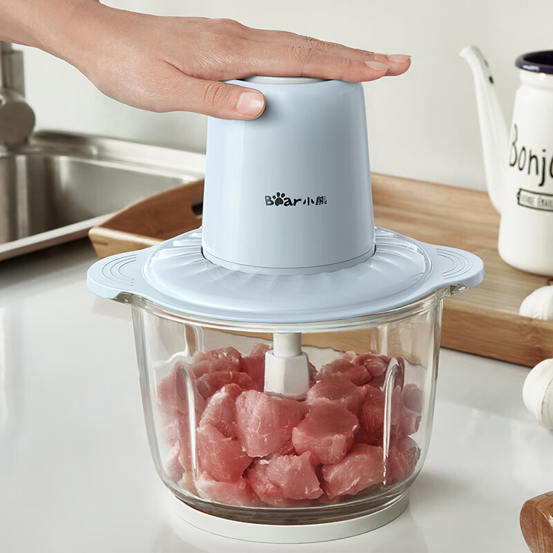 小熊bear绞肉机家用电动玻璃多能料理机搅拌机qsjc03b12l
