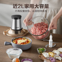 苏泊尔(SUPOR)绞肉机家用电动 不锈钢多能料理机 绞馅机碎肉打肉搅肉机切菜搅拌机JR05S-300(双刀)