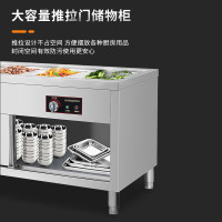 意黛斯(YIDAISI)商用不锈钢食堂分餐台饭堂自助售菜柜式餐车5格1.0mm厚含5大盒 YDS-BWSFCG-5510