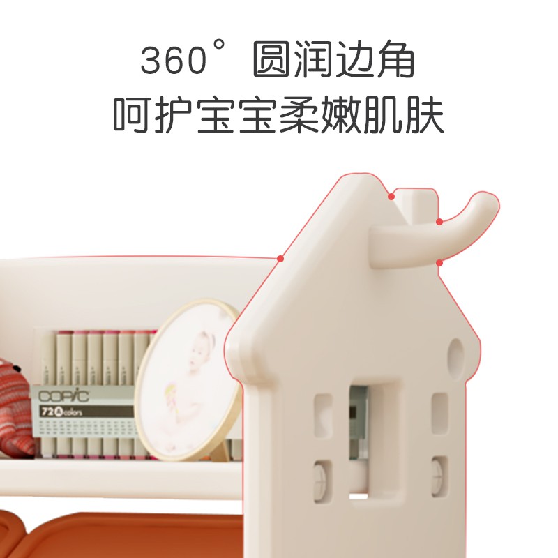 儿童玩具收纳架收纳柜子书架绘本架盒宝宝整理箱置物储物多层分类收纳柜 三维工匠高清大图