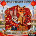 疯狂动物城2尼克朱迪新年款高颜值亚克力磁吸平面冰箱贴礼物创意