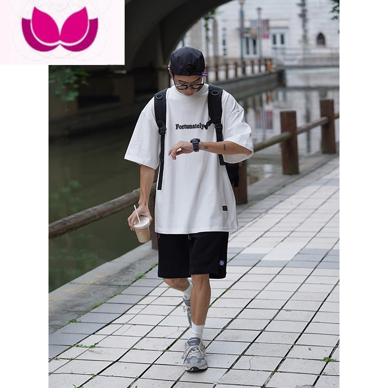 七斓东京衣柜纯色宽松休闲cityboy短裤男夏季日系潮牌运动五分裤
