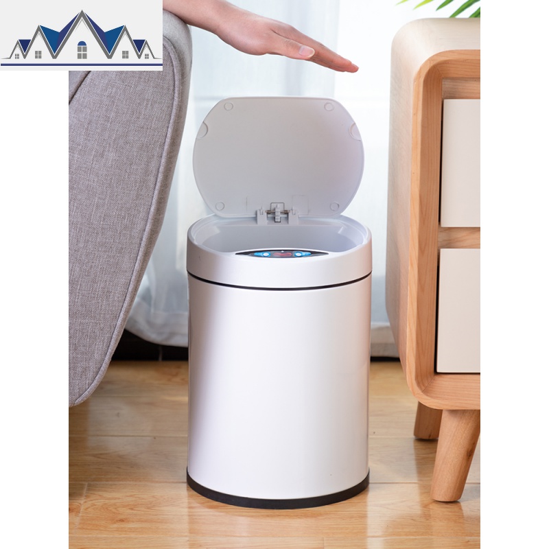 创意电动智能感应式垃圾桶家用厨房客厅卫生间厕所带盖自动拉圾筒 三维工匠高清大图