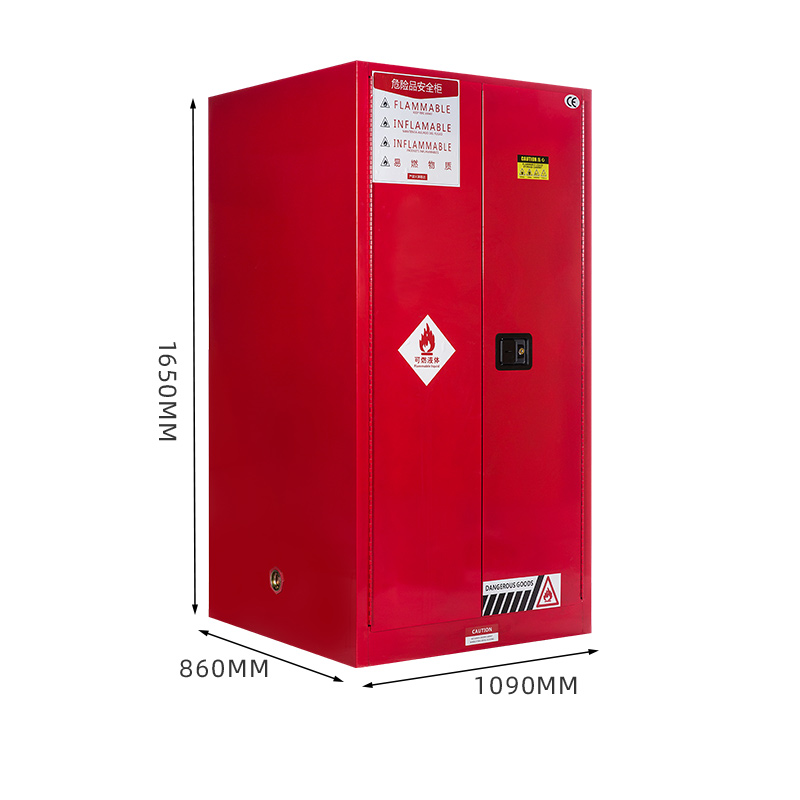 臻远zyaqg-r90工业安全柜防爆柜化学品实验柜可燃液体存储柜 90加仑红色高清大图
