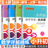 小升初数学专练选择题计算题解答题填空题详解精练全套4册 小升初数学专项训练小考必备必刷题小升初辅导练习册强化训练题68所