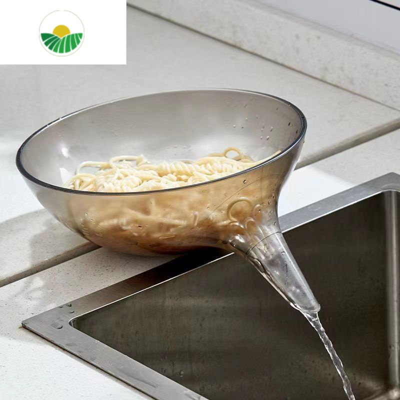 三维工匠网红多功能沥水碗家用菜篮子水果盘洗菜盆沥水篮厨房客厅可