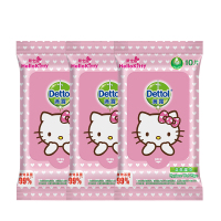 滴露(Dettol)卫生湿巾Hello kitty限定版10片*3包装