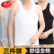 浪莎背心男士纯棉内穿加大码宽松跨栏全棉中老年打底老头汗衫爸爸