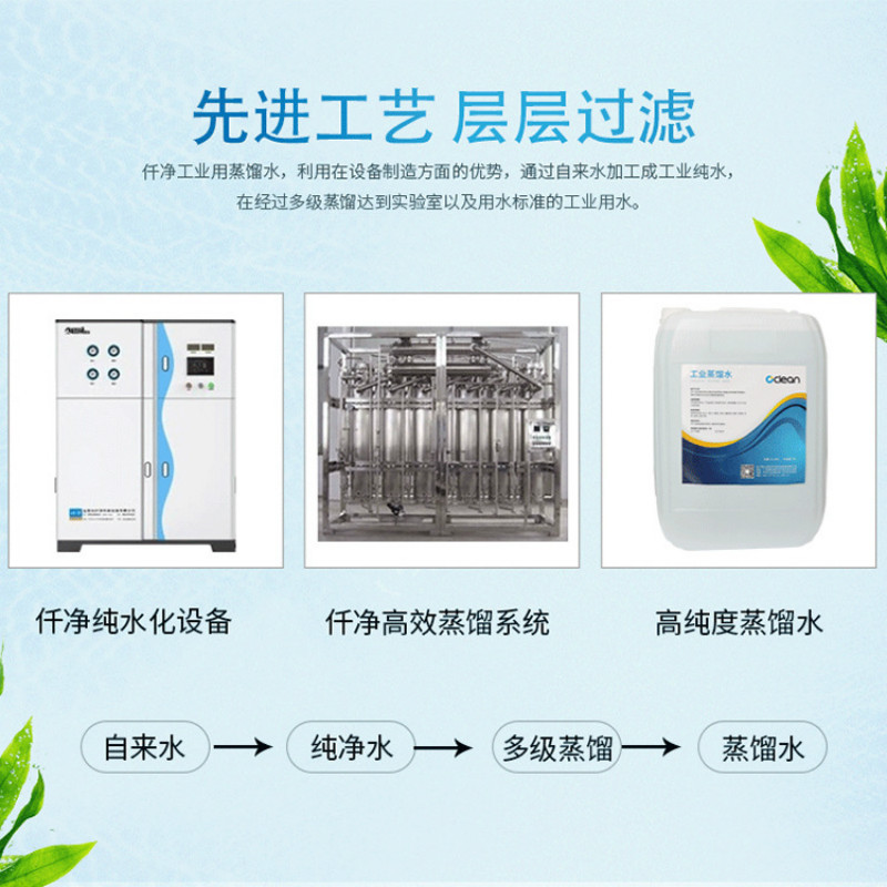 工业蒸馏水 20L电池叉车电瓶补充液冷却用蒸馏水|化工涂料双蒸水