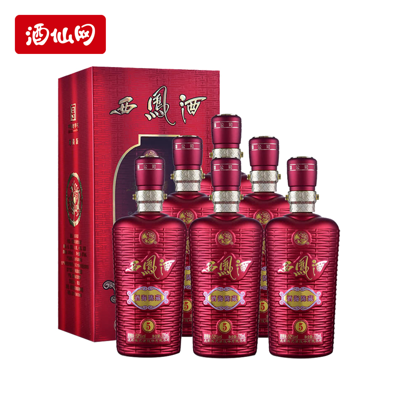酒仙网 52度西凤酒酒海陈藏(5)375ml*6瓶 电商版 陕西凤香型 白酒