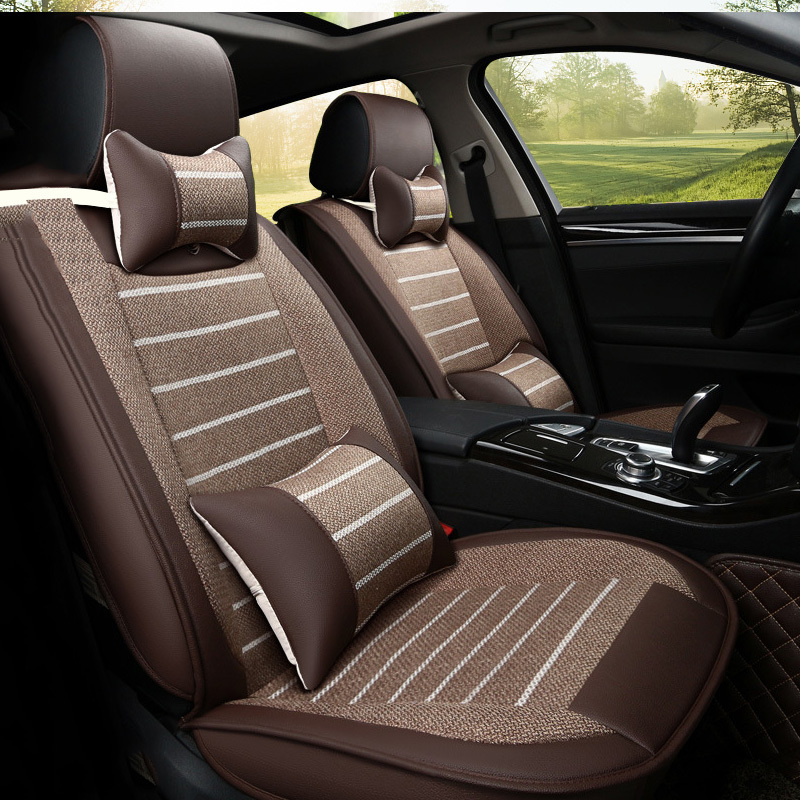布雷什bolish五座四季通用汽车坐垫冬季仿亚麻全包围汽车座垫座椅垫车
