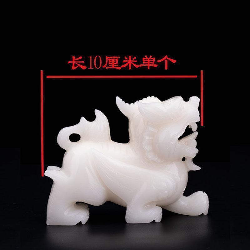 美帮汇玉石貔貅摆件白玉工艺品 玄关客厅装饰品摆设乔迁开业送礼高清大图