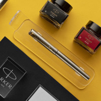 派克PARKER 签字笔 威雅系列XL钢杆金夹宝珠 学生办公通用日常书写拔帽式佩戴0.7mm黑色水性宝珠笔芯