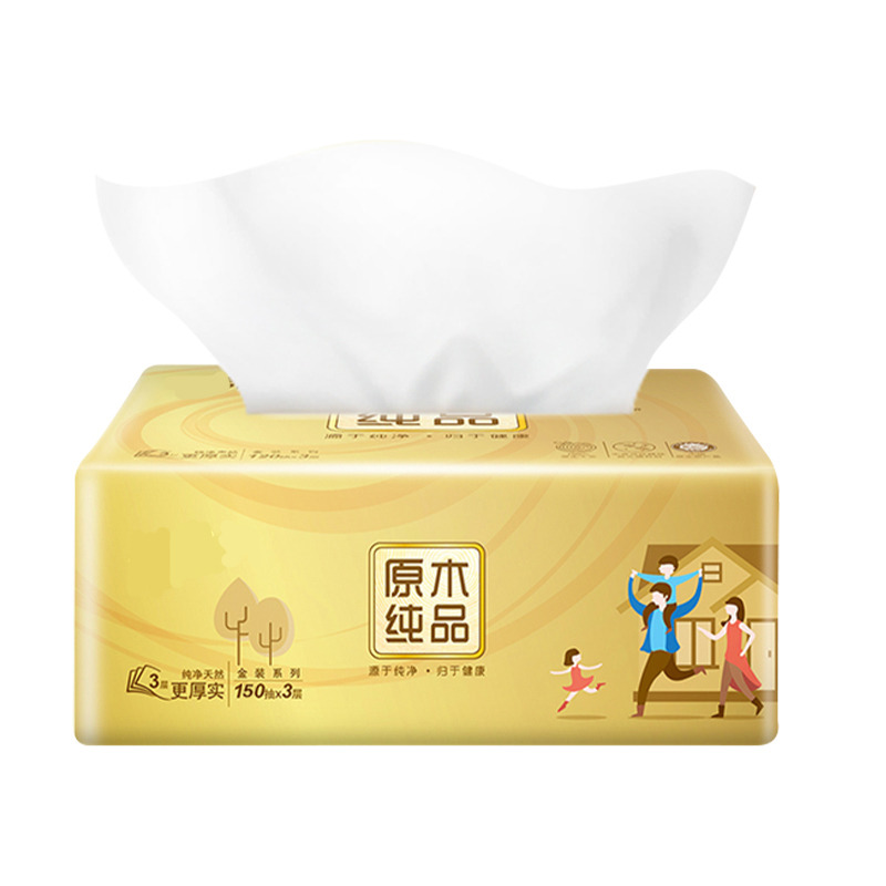 QINGFENG 抽纸 原木纯品金装系列