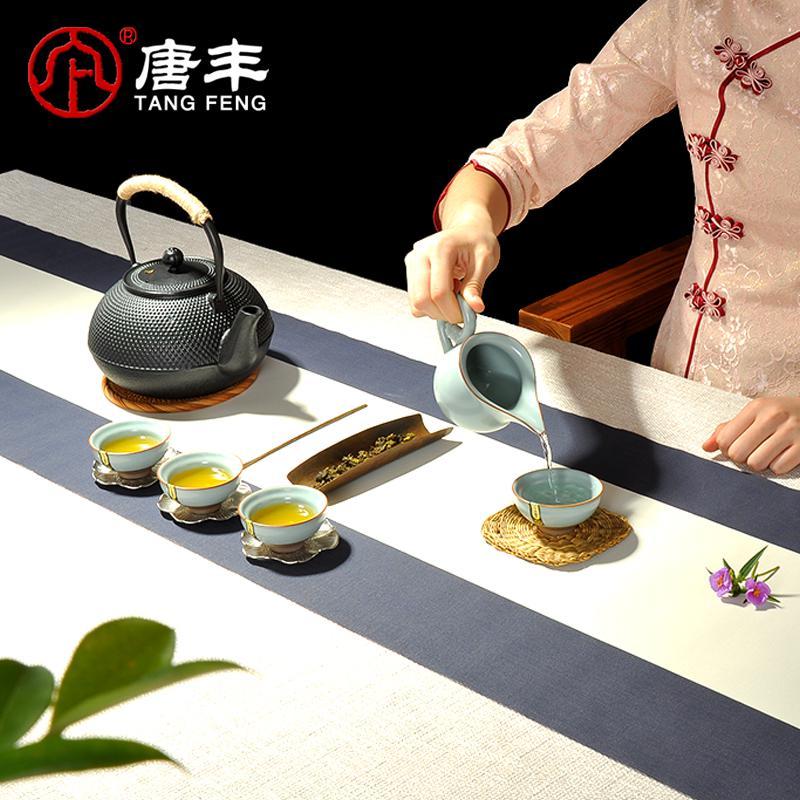 开片仿宋大号汝窑陶瓷公道杯功夫茶具分茶器配件滤茶器