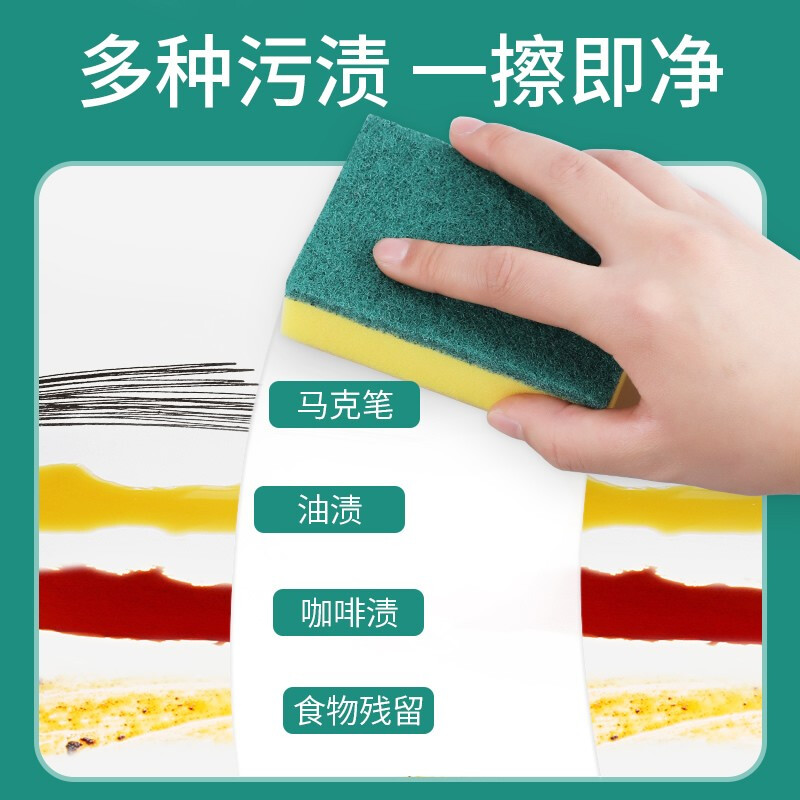 艾逸瑶选海绵百洁布8片装JQ-0083高清大图