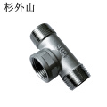 杉外山 304不锈钢外内外三通水管接头 个