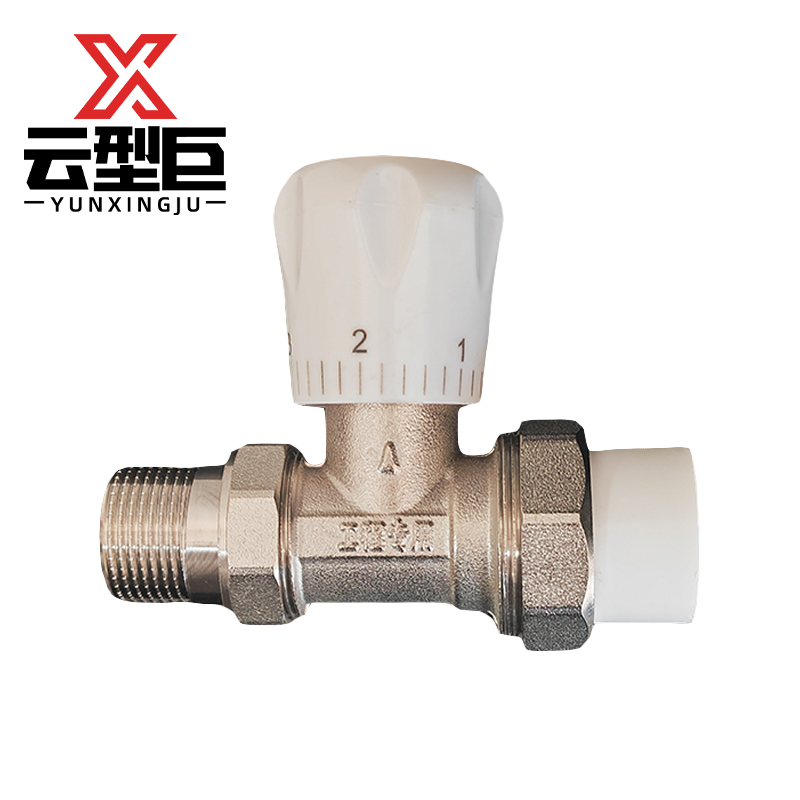 云型巨 直式温控阀 家用暖气片散热器配件 PPR25*3/4 单位:个高清大图