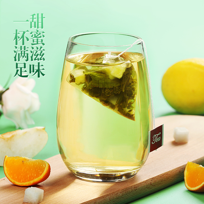 陌上花开白桃乌龙茶白桃乌龙蜜茶水果味冷泡茶组合三角茶包袋泡茶高清大图