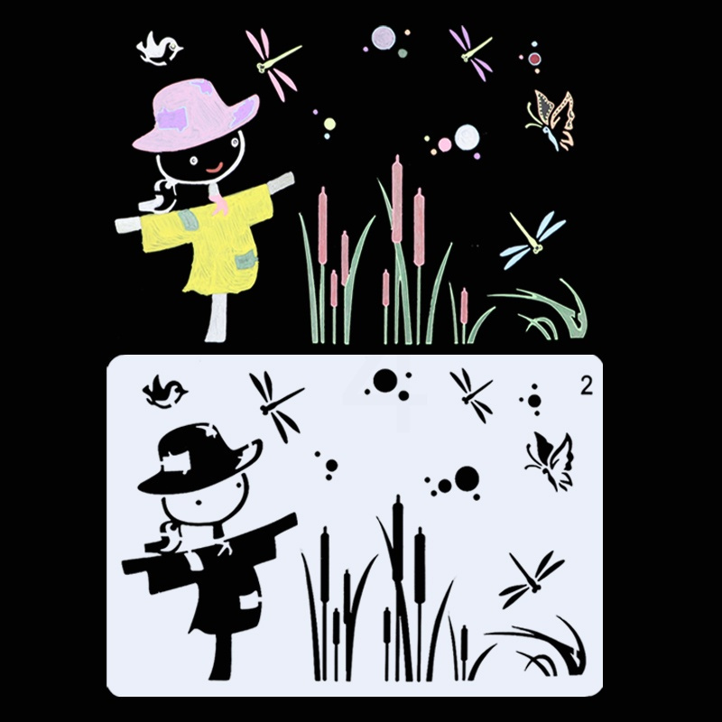 主题画板diy相册制作配件工具材料情侣手工绘画模板02号大号镂空画板