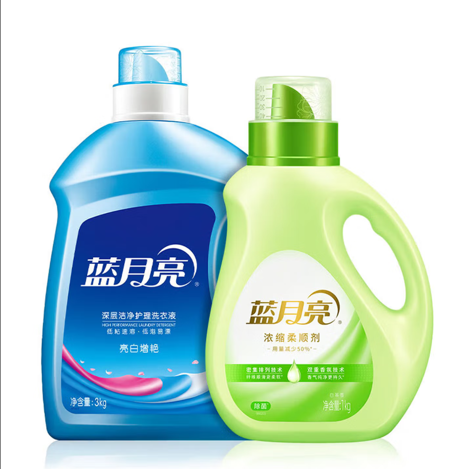 蓝月亮深层去渍洗衣液强力除菌抑菌科技呵护全家衣物
