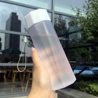 创意多边形塑料水杯女男学生磨砂韩版杯子ins潮流太空杯便携茶杯