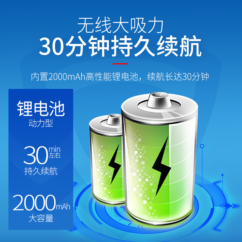 车载吸尘器无线充电汽车吸尘器强力家用大功率车内专用吸尘器车用【YF-004C-绿色】无线充电大功率