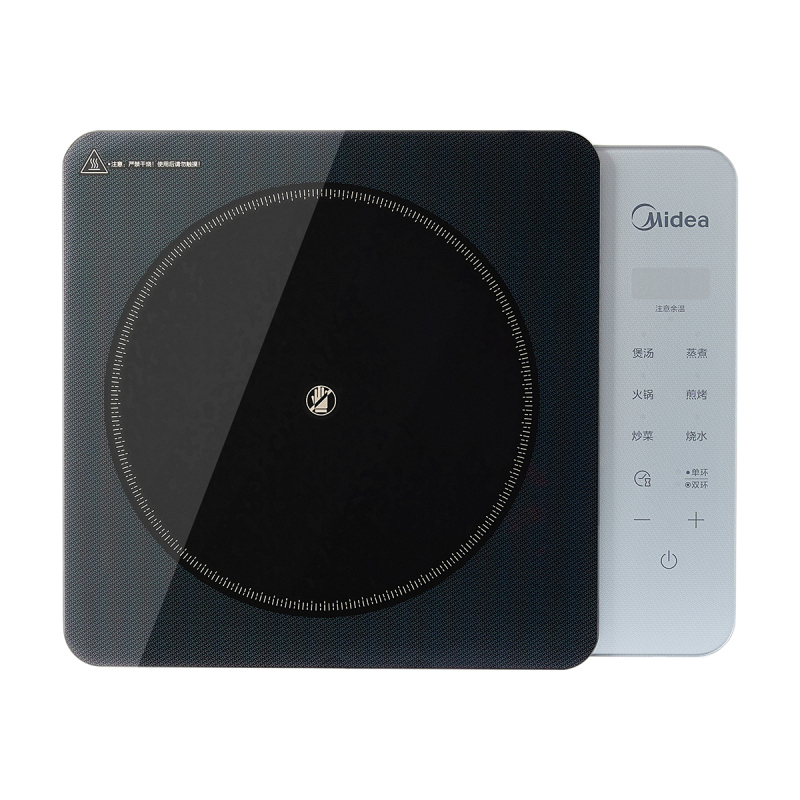 美的(Midea)电磁炉电陶炉围炉煮茶匀火加热2200W双环大功率烧水炒菜煮粥低辐射定时火锅炉 MC-HW22E01