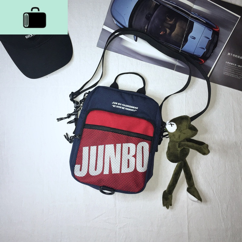 男生斜挎包ins潮牌小包 街头潮流个性嘻哈单肩包男士包包抖音同款new