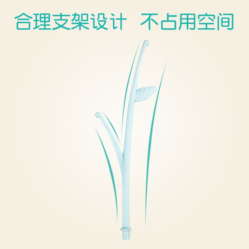 开优米(Kiuimi)奶瓶沥水架多功能新生婴儿宝宝便携式小号迷防尘干燥晾干支奶瓶奶嘴配件 青色款