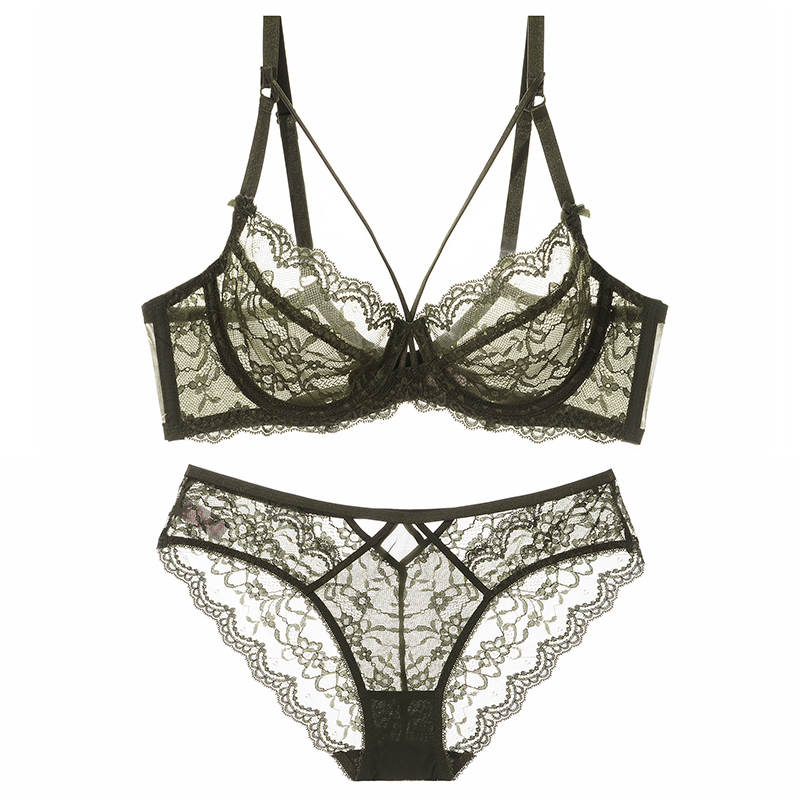 suntek性感诱惑蕾丝内衣夏季天超薄款聚拢大胸显小透明情趣文胸罩骚