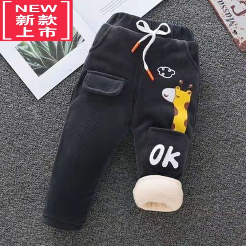 可莉允女童棉裤外穿男童冬季加绒裤子儿童加厚保暖三层夹棉超厚北方过冬保暖裤图片